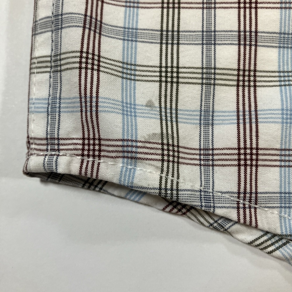 Peter Millar Summer Comfort Shirt L Blue Red Tattersall Check Plaid Button Down - Picture 7 of 16